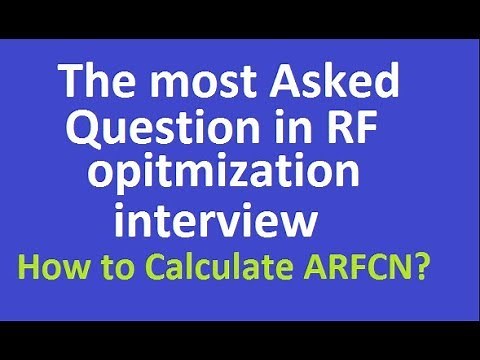 Telecom Training Video Center frequency calculation for RF optimization by technical sandy