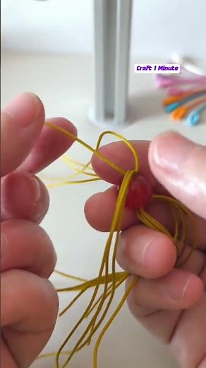 How to string beads onto a bracelet #diy #craft #handmade
