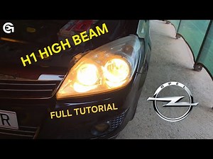 Opel/Vauxhall Astra H H1 Headlight Bulb Replacement Main/High Beam - Full Tutorial