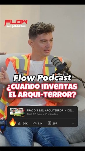 FLOW LA MUSICA on Instagram: "Primero que todo muchas gracias mi gente por su apoyo y sus buenos comentarios a nuestro último capítulo de Flow Podcast con @yofrancois and @mp.arquitectura1 🔥 Ya pasamos los 20k vistas en menos de 24 horas 😎"