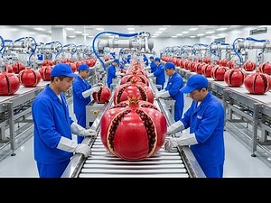 Inside a Pomegranate Factory: From Fresh Harvest to Premium Juice + Skincare Face Masks ( process)