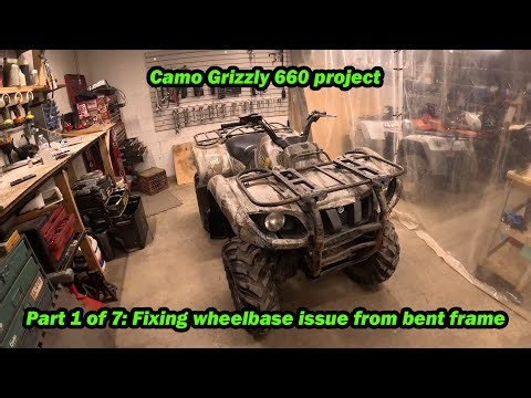 Camo Grizzly 660 project: Pulls left and frame bent? Let's fix it!