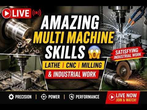 🔴 LIVE Amazing Multi Machine SkillsL athe, CNC, Milling & Industrial Work #Live #MachineSkills