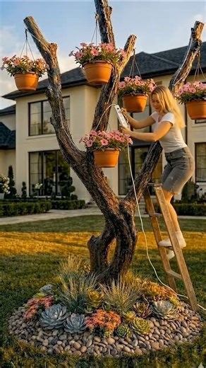 Turning a Dead Tree into a Masterpiece! ✨ #DIY
