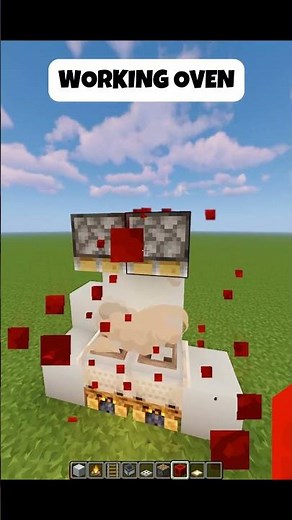 Working Oven in Minecraft – Easy Build Trick #shorts