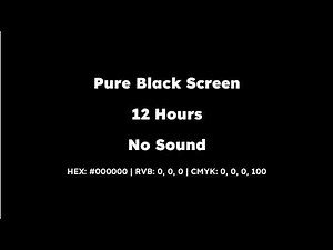 Pure Black Screen (12 Hours) | No Sound | 100% Dark for Sleep, Study & Screen Test