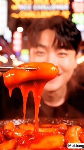 spicy rice cake challenge 🍥🔥 subscribe for more 🔔 #mukbang #ai #chicken #food