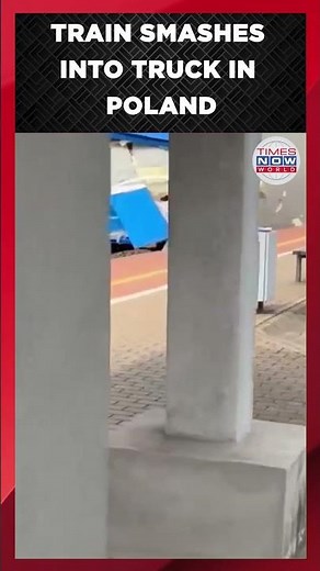 Train SMASHES Into Truck At Railway Crossing In Poland, CCTV Captures Crash | Times Now World