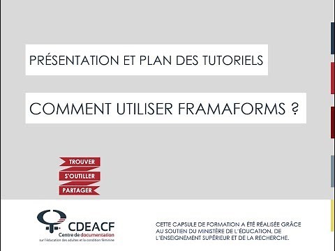 Présentation et plan de formation Framaforms