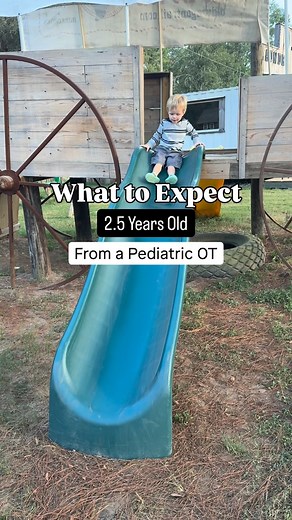 Hi, I’m Olivia, a pediatric OT & mom. 💛 The late 2’s (30–36 months) come with so much confidence. You’ll notice more independence, more personality, and yes… still plenty of BIG feelings. This stage is all about practicing doing things on their own, refining motor skills, and building longer, more meaningful play. And that can look messy, slow, repetitive, or surprising, all of which are normal. Some skills come easily. Some take time. Some show up all at once. Some don’t click until later. Tha