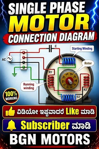 Single Phase Motor Wiring Diagram Step by Step | BGN Motors