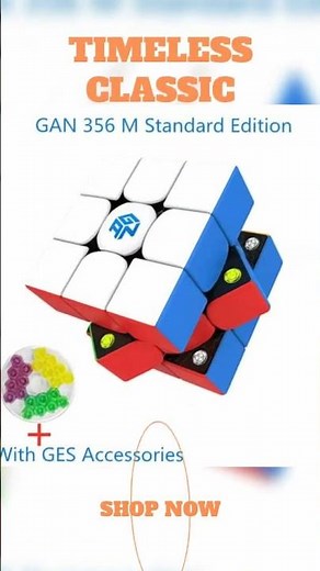 GAN 356 M 3x3x3 Magnetic Magic Speed Cube Stickerless Gan 356M Professional Fidget Toys GAN 356 M...