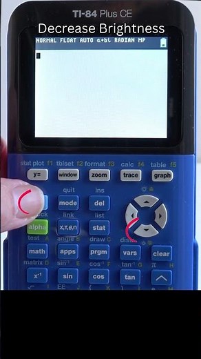TI 84 Plus CE How to Adjust Screen Brightness