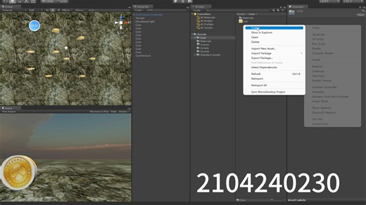 UNITY物品收集与HUD功能的实现