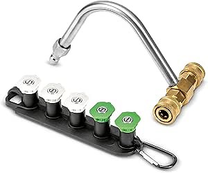 Kärcher Gutter Cleaner Kit, Maximum 3,500 PSI for Effective Cleaning of Gutters with Pressure Washers, Includes Five Nozzles, and Nozzle Holder