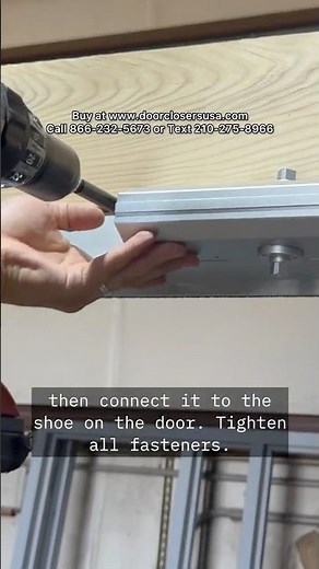 60-Second Tubelite Door Closer Installation 🚪🔩 | Top Jamb Mounting #shorts #doors #construction