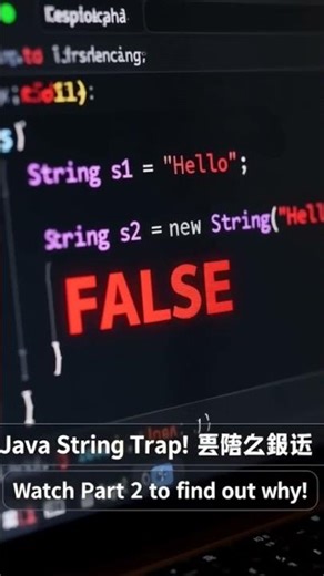 Java String Trap : Why == Fails! #javatips #codingshorts #programming #codecrafted #javabeginner