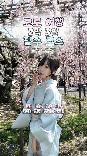 교토여행 2박3일 필수 코스 20초 안에 알아보기! ⛩️🌸 #교토여행#일본여행#교토맛집#교토#kyoto