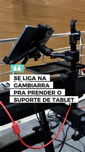 Como prender o tablet e celular na estante do teclado | Suporte
