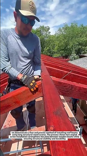 Fast & Precise Roof Beam Installation Using Structural Wood Screws