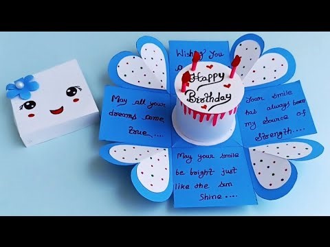 Handmade Birthday Cake Card | Explosion Birthday Card