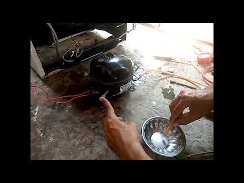 fridge compressor oile change