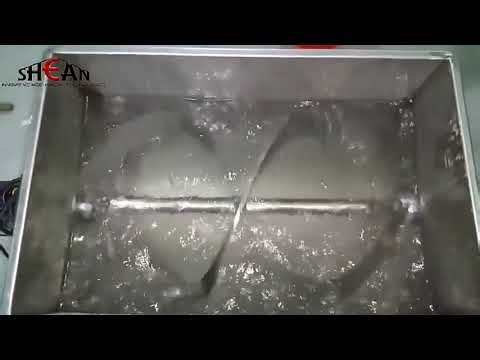U shaped mixing tank filling machine