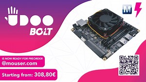 1.4K views · 36 reactions | PRE-ORDER NOW UDOO BOLT! Hey Guys, great news for you all! UDOO BOLT is available for PRE-ORDER on mouser.com. For more information we are at Embedded World 2019 (Hall 1, Booth 330). Come and visit us, you can touch the BOLT and pre-order it starting from today. bit.ly/preorderbolt #udoo #udoobolt #bolt #sbc #gaming #technology #udoox86 #arduino #embeddedworld #ew19 Mouser Electronics | UDOO | Facebook