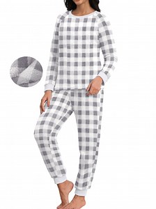 MINTREUS Womens Christmas Fannel Fuzzy Pajamas - Plush Fleece Set with Pockets | Holiday Gift & Toasty Loungewear - Walmart.com