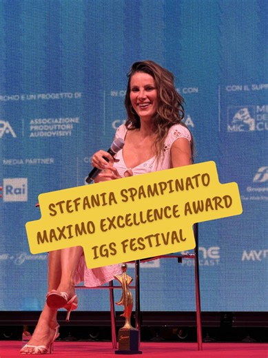 Stefania Spampinato riceve il Maximo Excellence Award