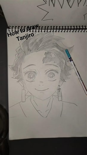 How to Draw Tanjiro Like a Pro | Advanced Shading & Details #shorts