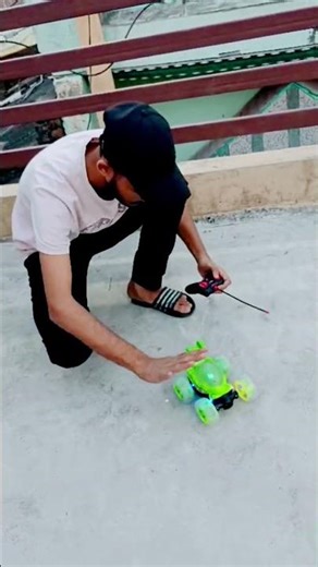 Testing remote control(All buttons) of stunt car Off road😱#viral#short