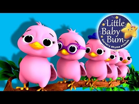 Five Little Birds Counting | Nursery Rhymes for Babies by LittleBabyBum - ABCs and 123s