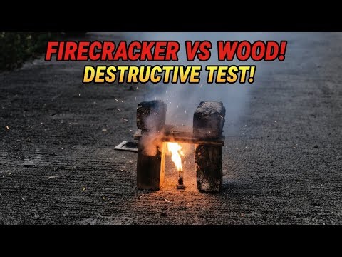Epic Explosion Test! Firecracker vs Solid Wood 🔥