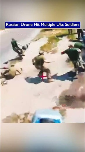 Russian FPV Drone Hit Ukrainian Troop Movement in Urban Strike