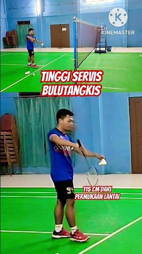 The height of the shuttle cock when hit #badminton #badmintonlovers #service