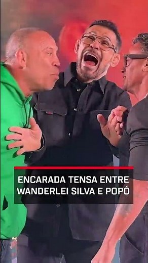 ENCARADA TENSA ENTRE POPÓ E WANDERLEI SILVA 🥊🔥😨 #shorts