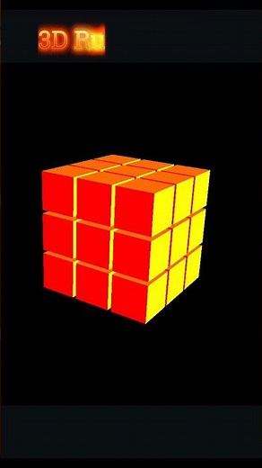 3D Rubik’s Cube in Python (OpenGL + Animation) #shorts #youtubeshorts #viral #instareels