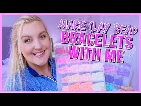 MAKING CLAY BEAD BRACELETS (WITH MY NEW CLAY BEADS: HOW TO MAKE BRACELETS) || KellyPrepsterStudio