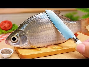 Easy Tiny Cooking 🐟 Amazing Miniature Spicy Fried Fish Recipe | Petite Cooking