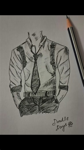 How to draw a stylish outfit | Simple lines | Shading tutorial 🖤