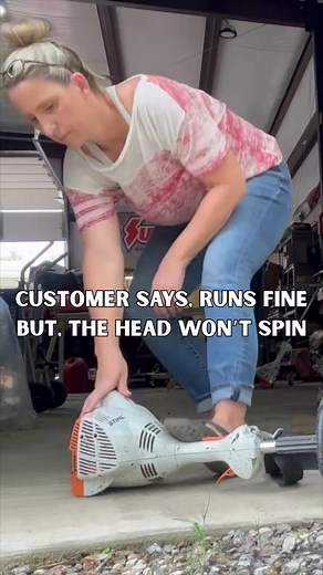 1.8K views | Customer says, runs fine but, the head won’t spin....#Chickanic #DIY #SmallEngineRepair | Small Engine Repair | Facebook
