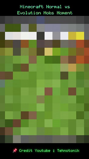 Minecraft Normal vs Evolution Mobs Moment #minecraftbuild #minecraftbuilding #minecraftindonesia #minecraft