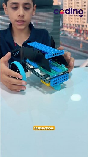 Coding School student brings his idea to life with a self-designed LEGO Spike Essential project.