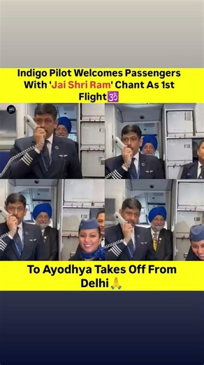 That's amazing! The IndiGo pilot, Ashutosh Shekhar, welcomed passengers with a heartfelt 'Jai
