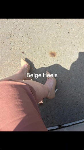 Beige Heels with Sparkling Schutz Heels