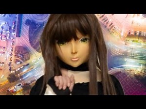 female mask kigurumi doll black boots girl