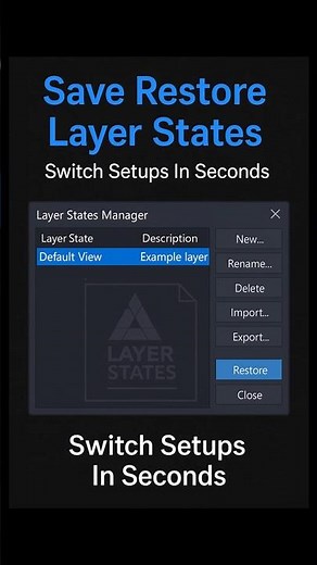 Restore Perfect Layer Setups Instantly with This AutoCAD Trick #autocad #workflow