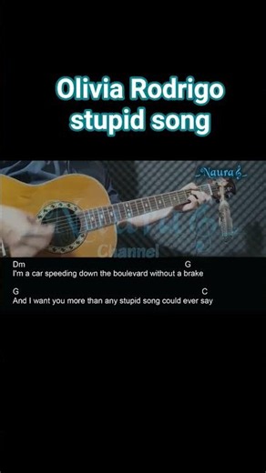 Olivia Rodrigo - stupid song Guitar Chords Lyrics #shorts