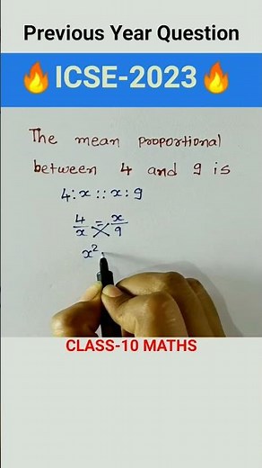 mean proportional between 4 and 9